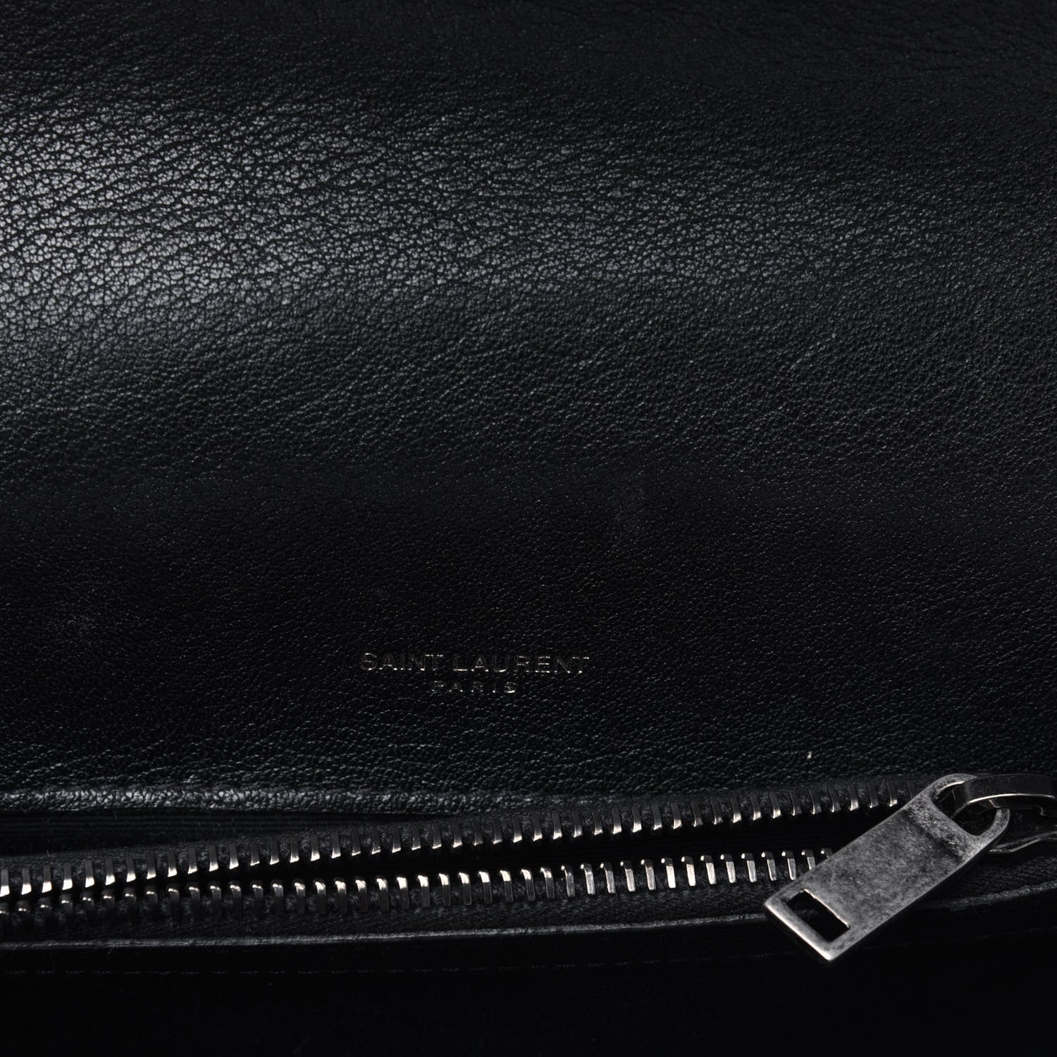 Saint Laurent Sheepskin Matelasse Chevron Monogram Medium College Bag Black 5 of 6