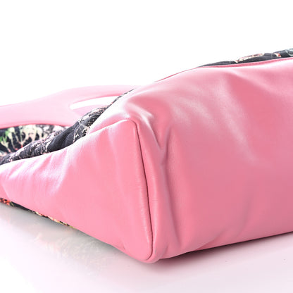 Chanel Calfskin Canvas Printed Large 31 Shopping Bag Pink 9 of 10