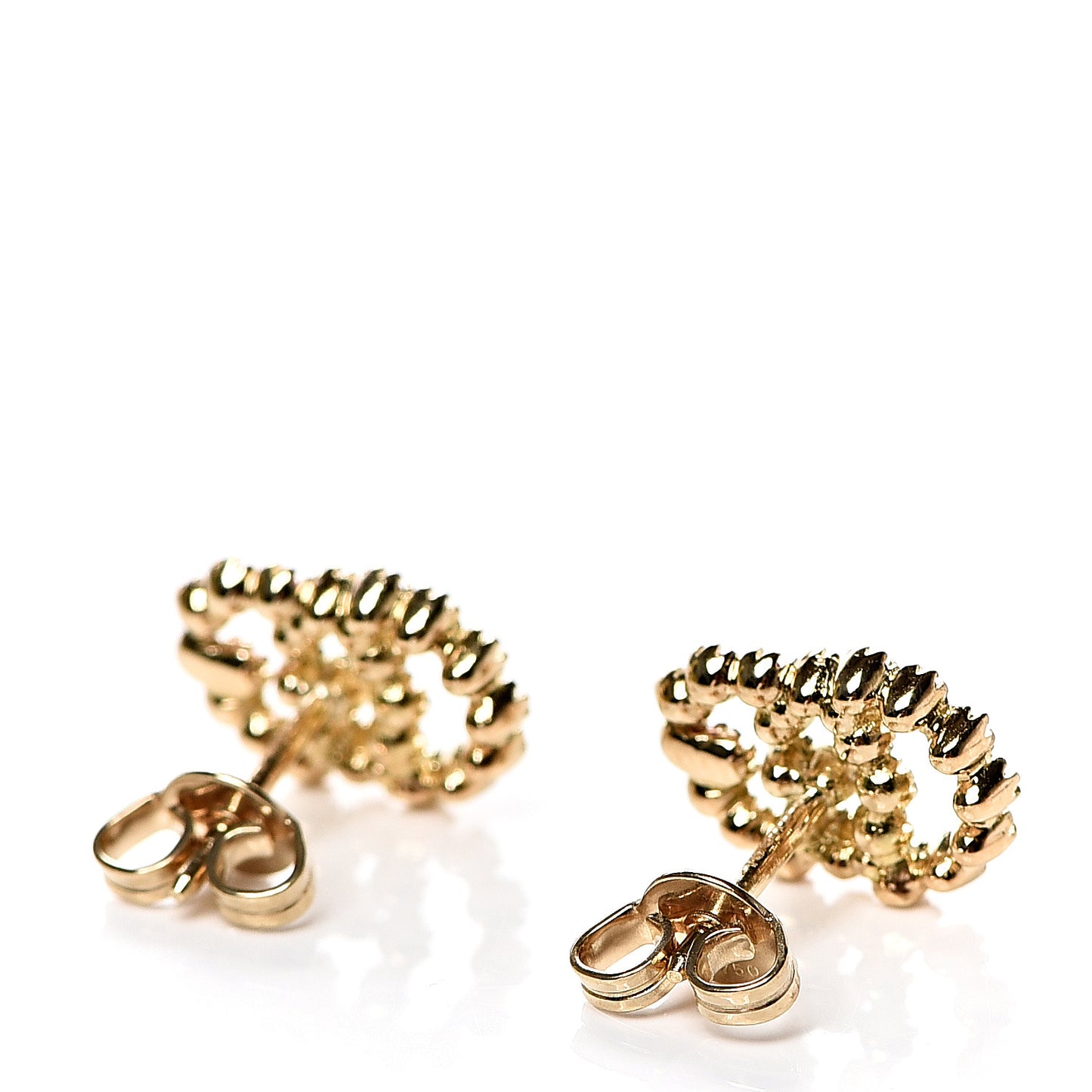 18K Yellow Gold Sapphire Topaz Tsavorite Citrine Running G Stud Earrings