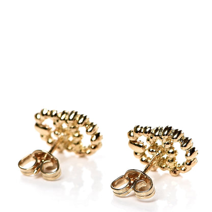 Gucci 18K Yellow Gold Sapphire Topaz Tsavorite Citrine Running G Stud Earrings 3 of 5