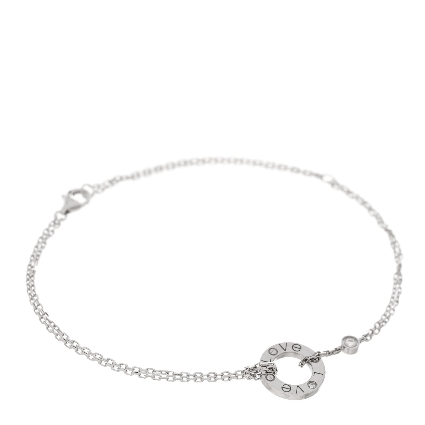 18K White Gold Diamond LOVE Bracelet