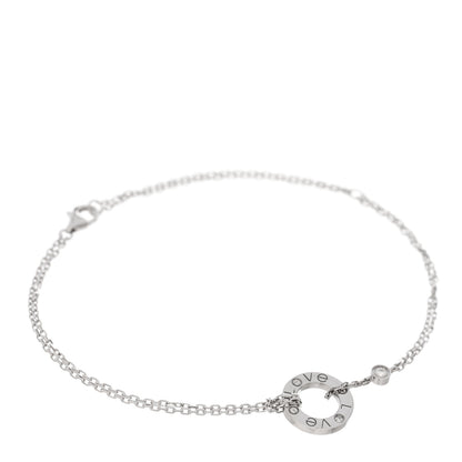 Cartier 18K White Gold Diamond LOVE Bracelet 1 of 4