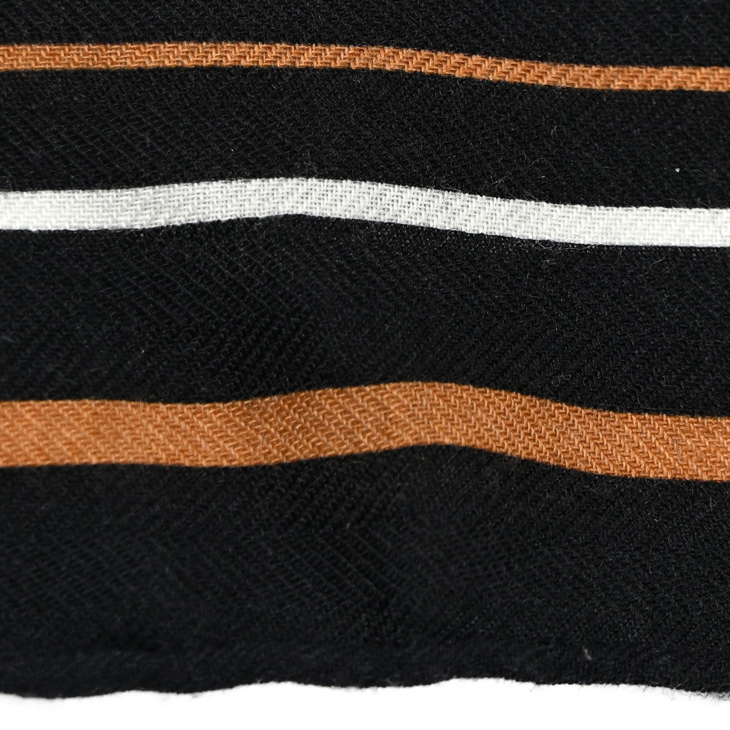 Hermes Cashmere Silk La Promenade du Matin Bandana Shawl 140 Black Noisette Gold 10 of 10