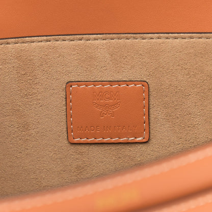 MCM Calfskin Small Mena Crossbody Bag Cognac 6 of 12