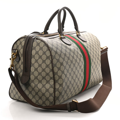 Gucci X BALENCIAGA BB Supreme Monogram Web Medium Ophidia Carry-On Duffle Bag Beige New Acero 2 of 9