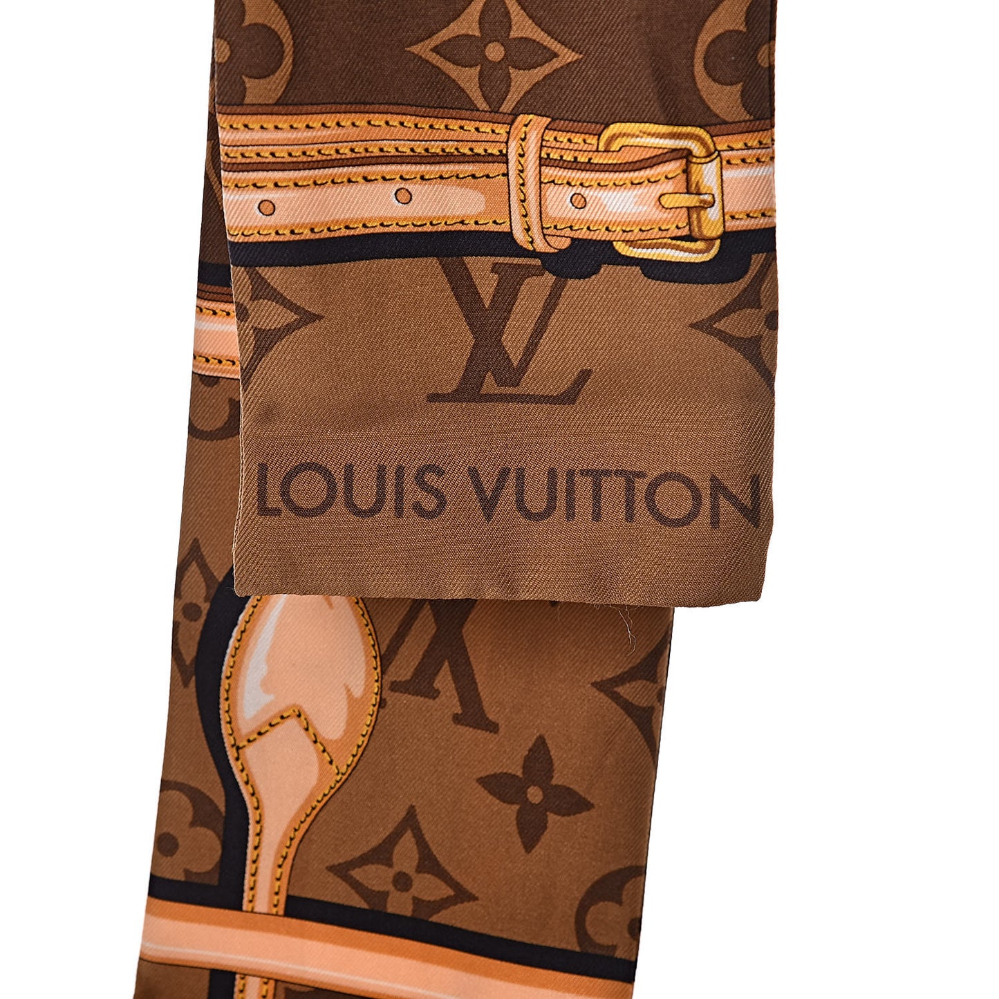 Silk Monogram Confidential Bandeau Brown