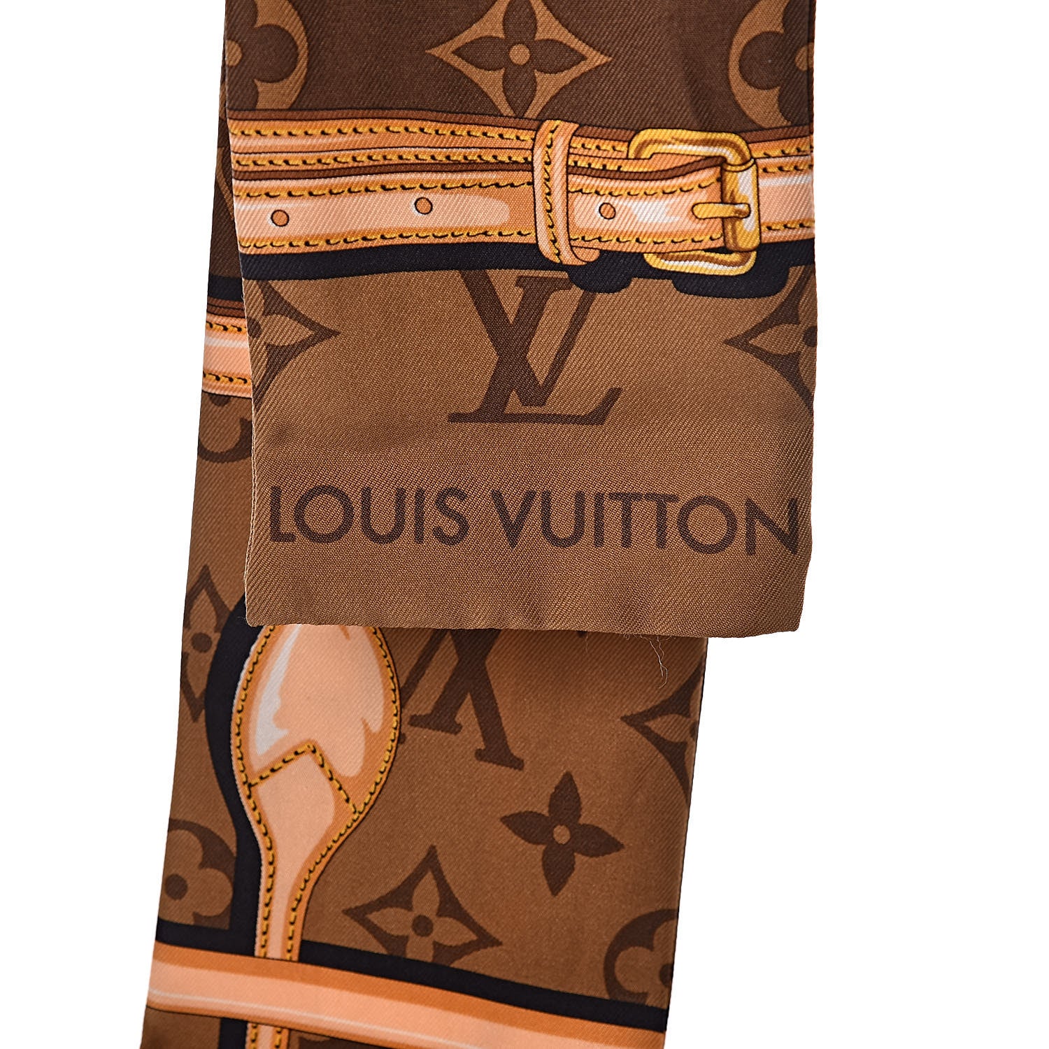 Louis Vuitton Silk Monogram Confidential Bandeau Brown 3 of 3