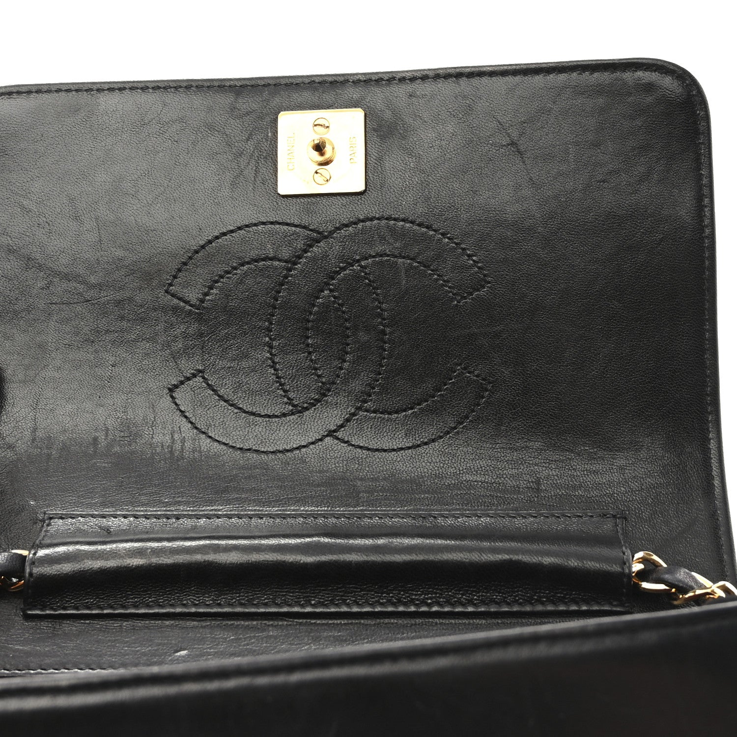 Chanel Lambskin Quilted Small Single Flap Bag Black 12 of 14