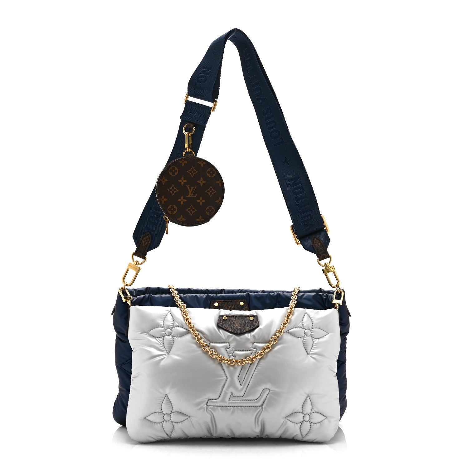 Louis Vuitton Econyl Monogram Pillow Maxi Multi Pochette Accessories Navy Silver 1 of 11