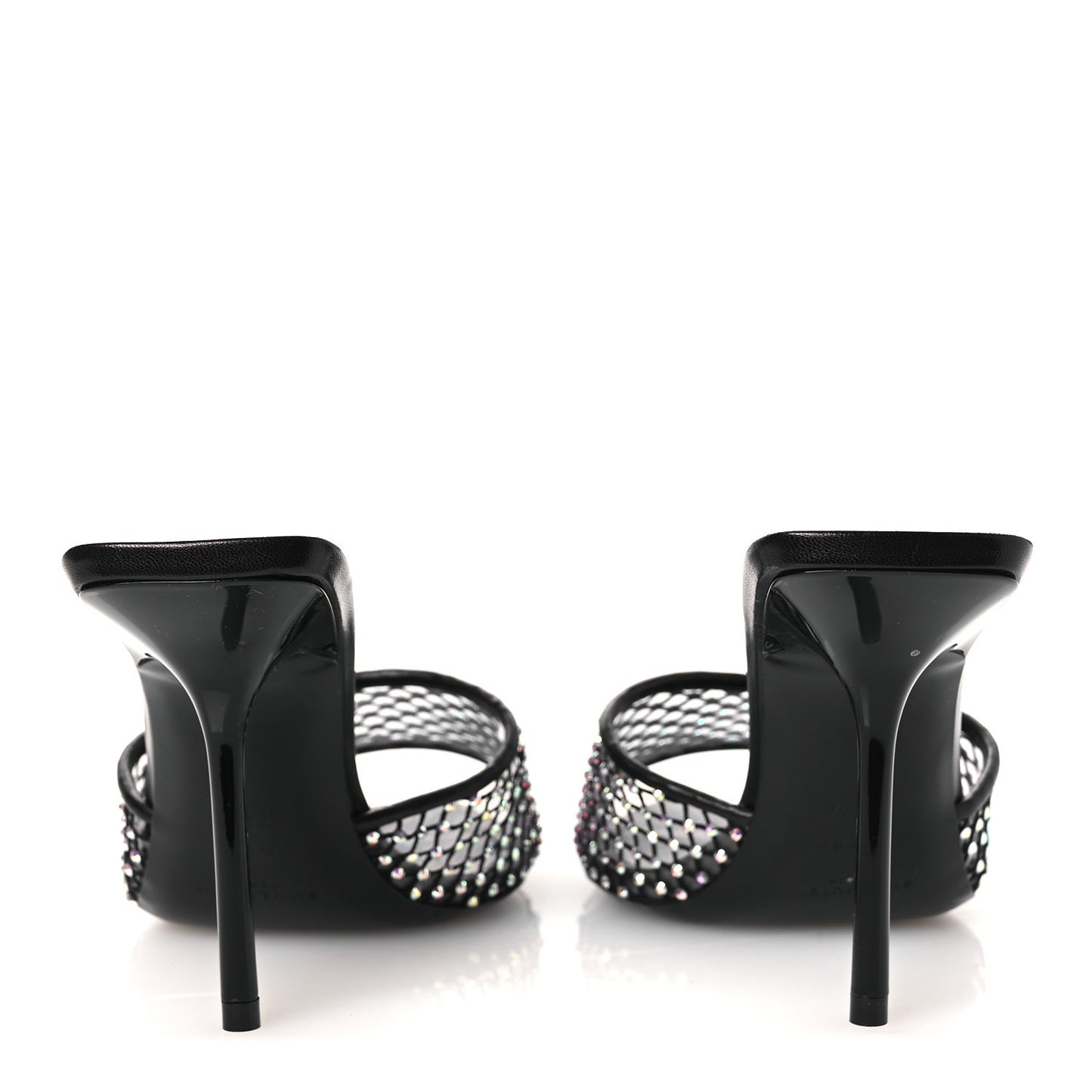 Mesh Strass Giqua 95 Mule Sandals 37.5 Black