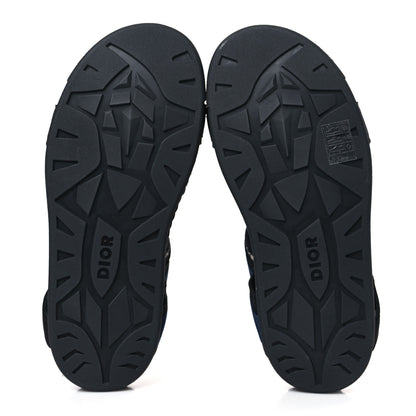 Christian Dior Technical Fabric Oblique Mens Atlas Sandals 40 Black Blue 5 of 8