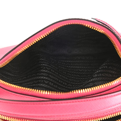 Prada Saffiano Lux Odette Crossbody Magenta 6 of 8