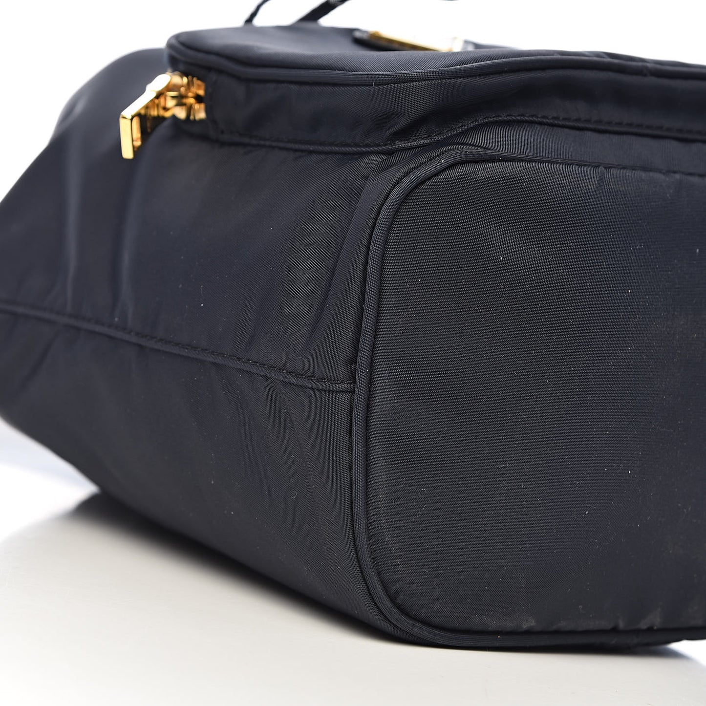 Saffiano Tessuto Nylon Mini Bucket Crossbody Bag Blue