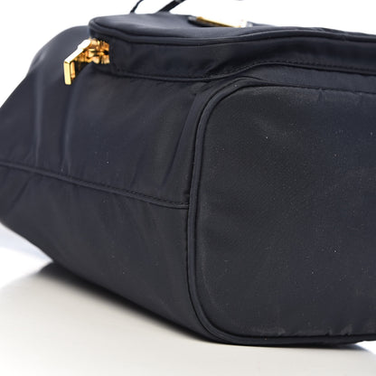 Prada Saffiano Tessuto Nylon Mini Bucket Crossbody Bag Blue 8 of 11