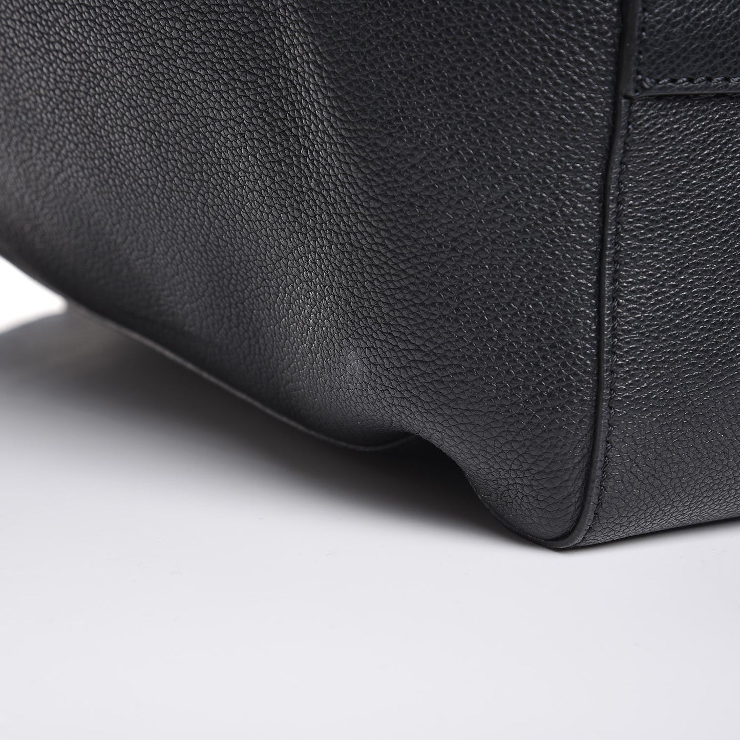 Grainy Calfskin Large Bonded Tote Black