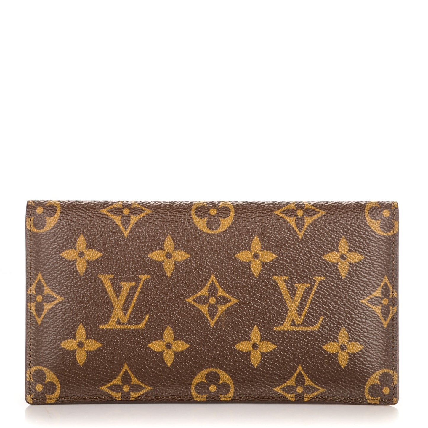 Monogram Simple Checkbook Holder Wallet