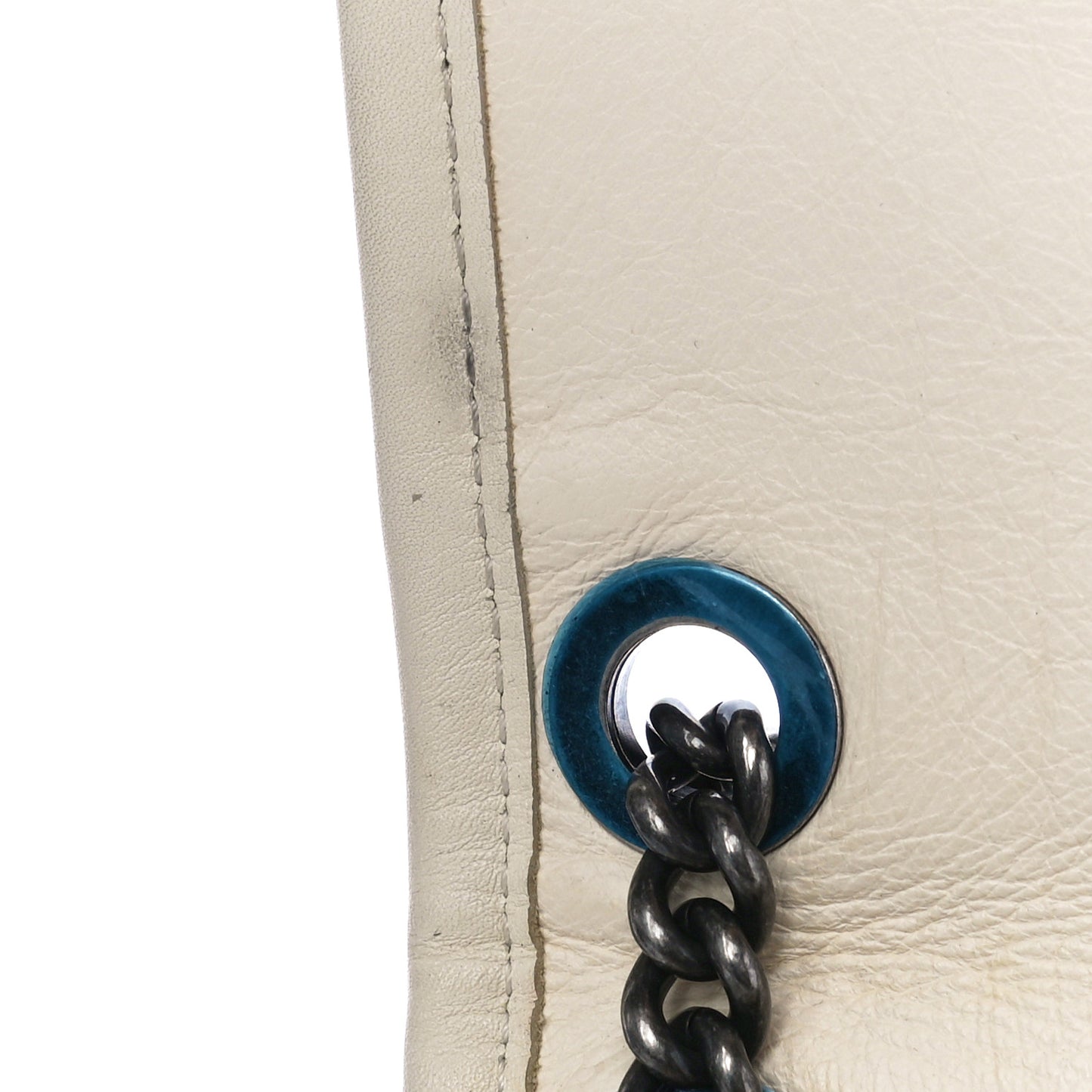 Calfskin Quilted Mini French Riviera Flap Ivory