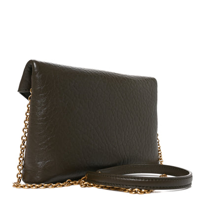 Saint Laurent Grained Lambskin Small Cassandre Chain Pouch Light Musk 3 of 10