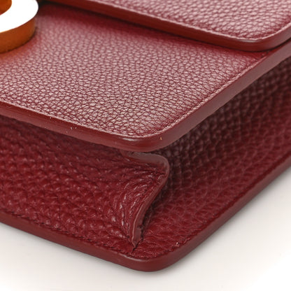 Christian Dior Grained Calfskin 30 Montaigne Flap Bag Red Brick 8 of 10