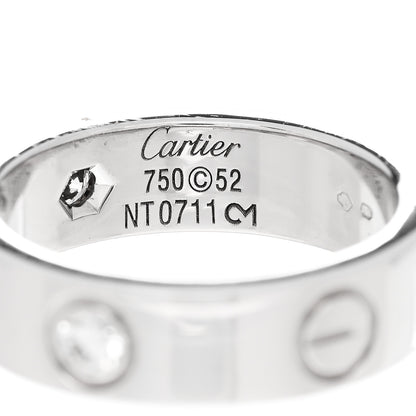 Cartier 18K White Gold 3 Diamond 5.5mm LOVE Ring 52 6 4 of 7