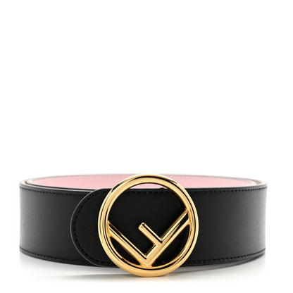 Fendi Vitello Liberty F is Fendi Bi-Color Reversible Belt Black Peonia 1 of 5