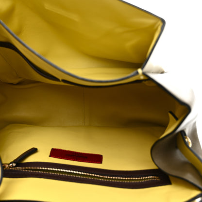 Valentino Garavani Calfskin Colorblock Mime Single Handle Bag Cream Burgundy Multicolor 5 of 11