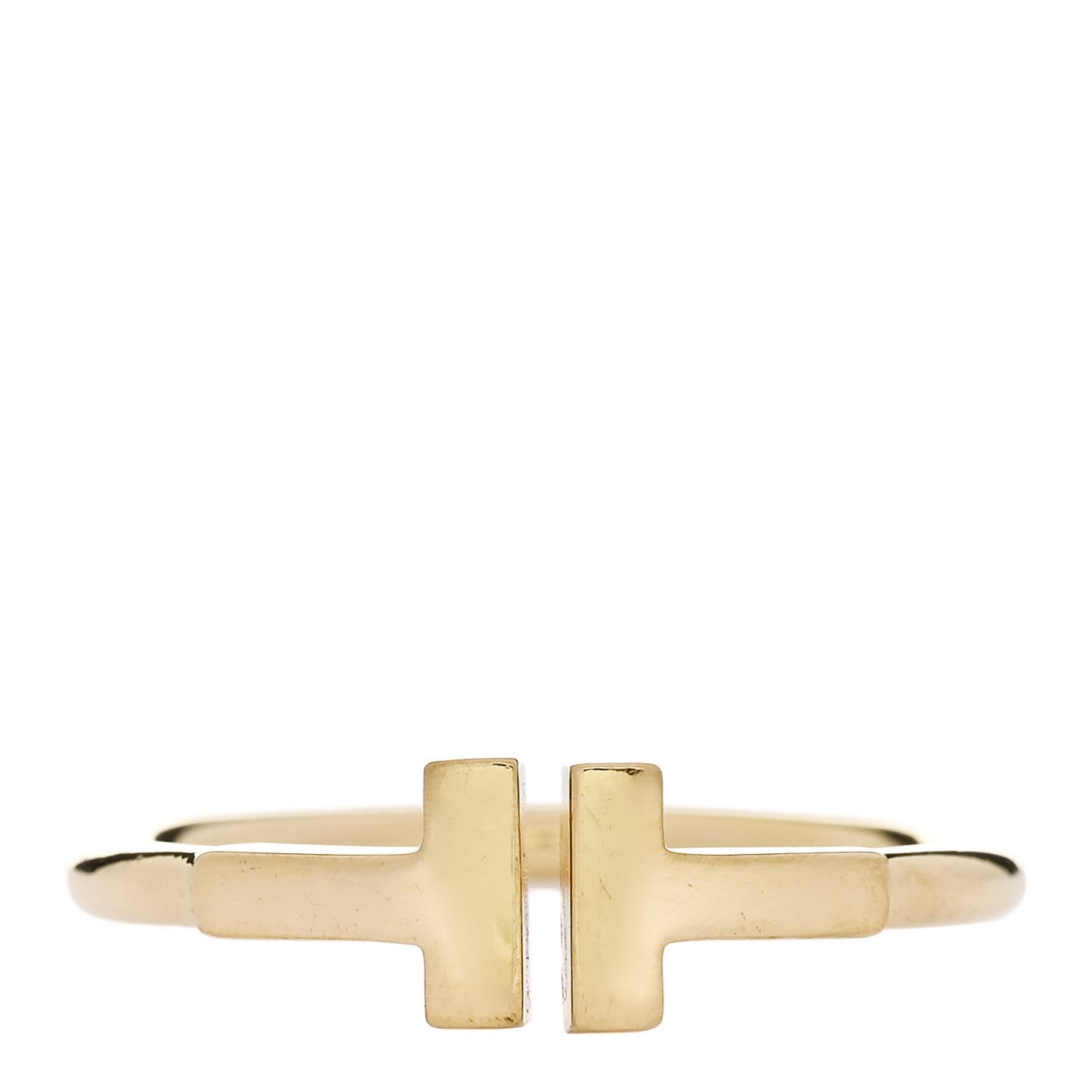 18K Yellow Gold T Wire Ring 55 7.25