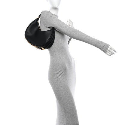 Fendi Vitello Grace Matte Small Fendigraphy Hobo Bag Black 2 of 10