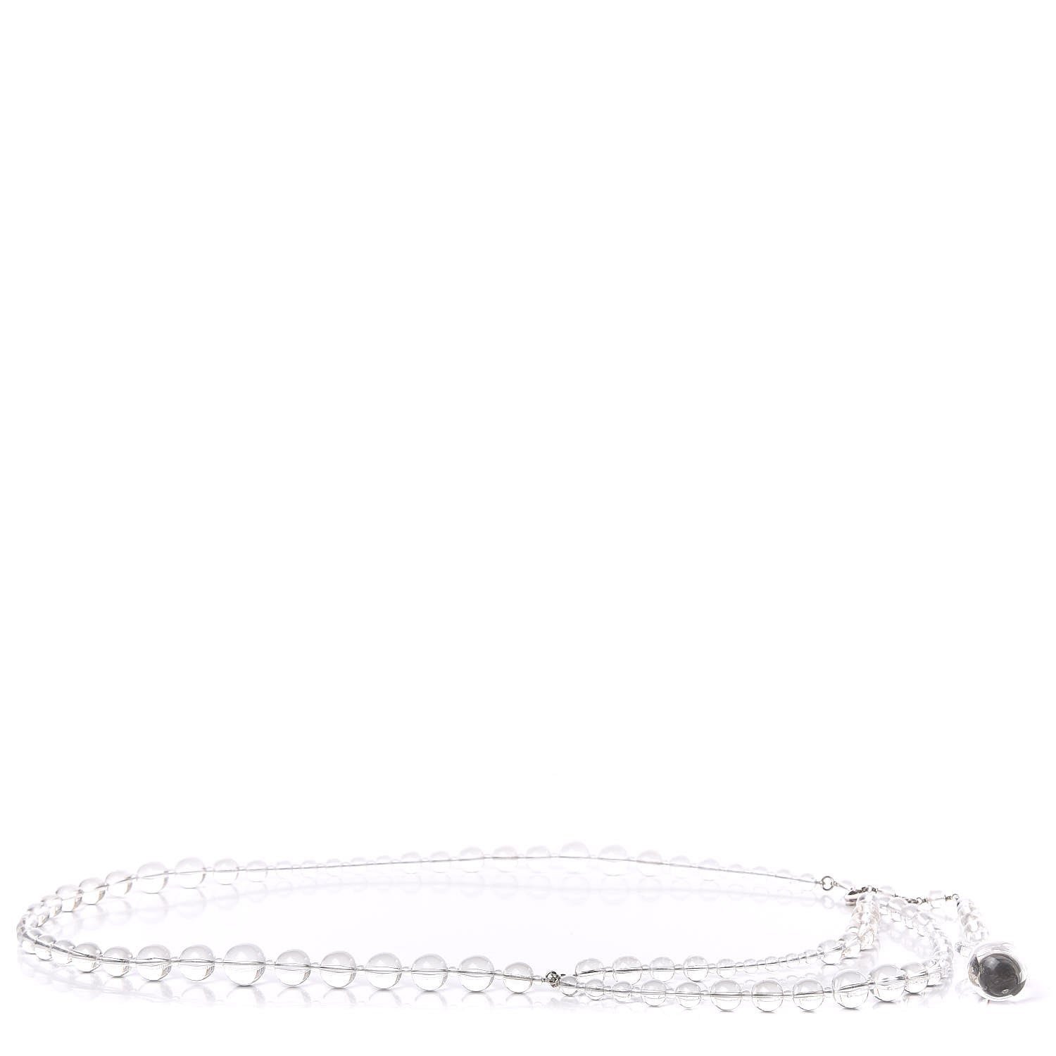 Chanel Transparent Bead Crystal CC Strand Belt 1 of 4