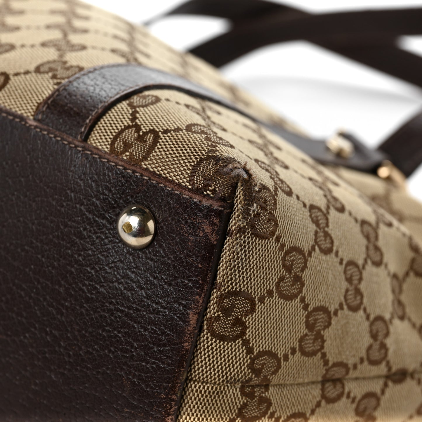 Monogram Medium Abbey Tote Dark Brown