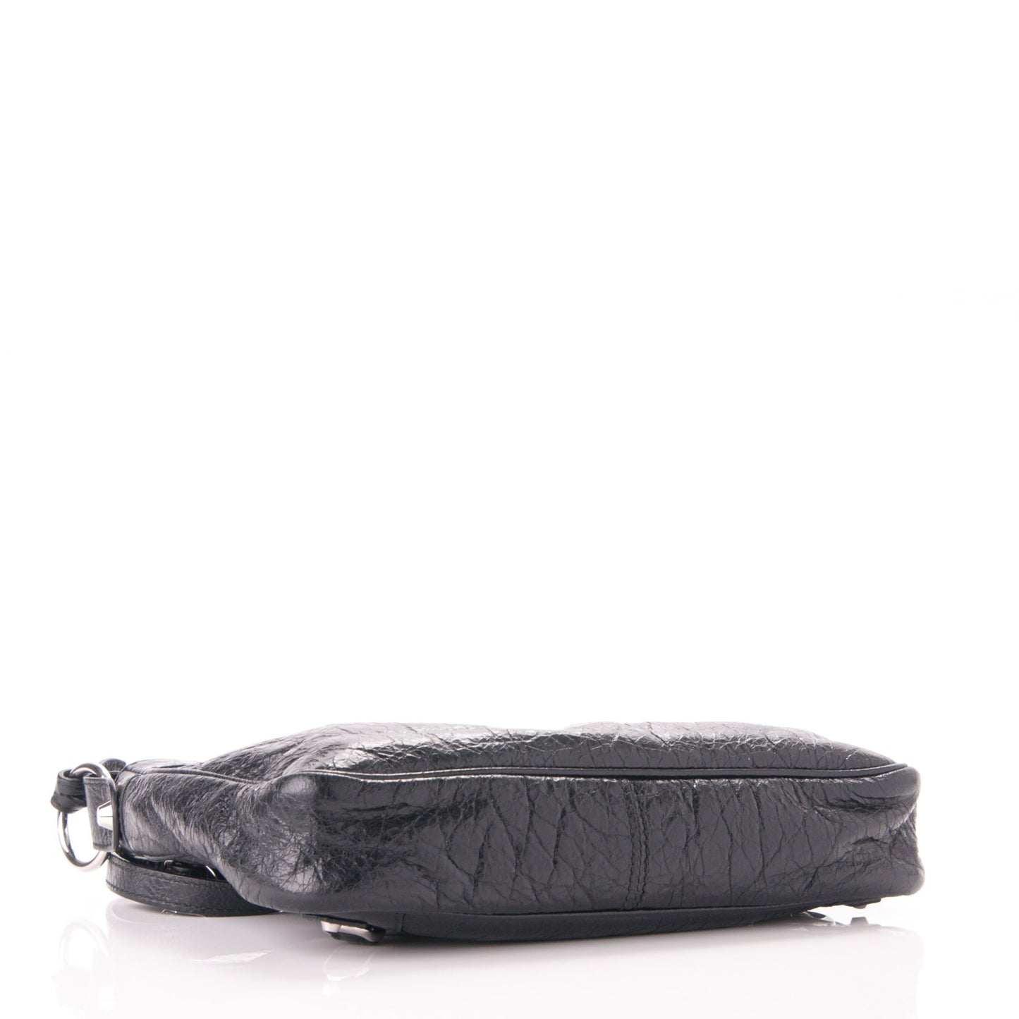 Agneau Classic Silver Hardware Hip Black