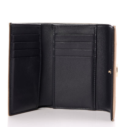 Christian Dior Metallic Patent Micro-Cannage Diorama Elancee Wallet Gold 6 of 8