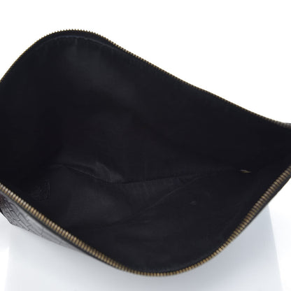 Saint Laurent Calfskin Crocodile Embossed Large Sac De Jour Carryall Pouch Black 5 of 8