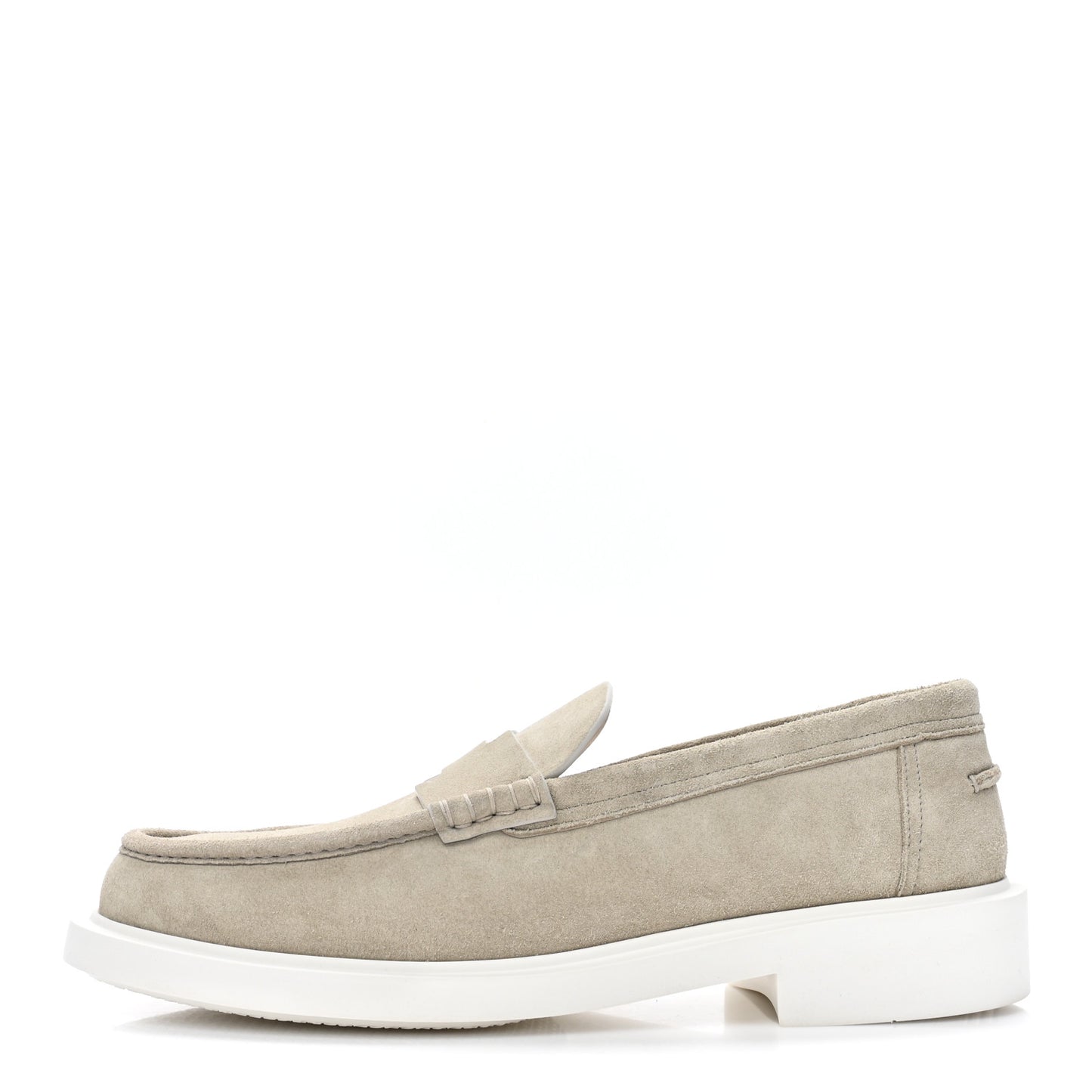 Suede Goatskin Mens Guillaume Loafers 43.5 Beige Argile