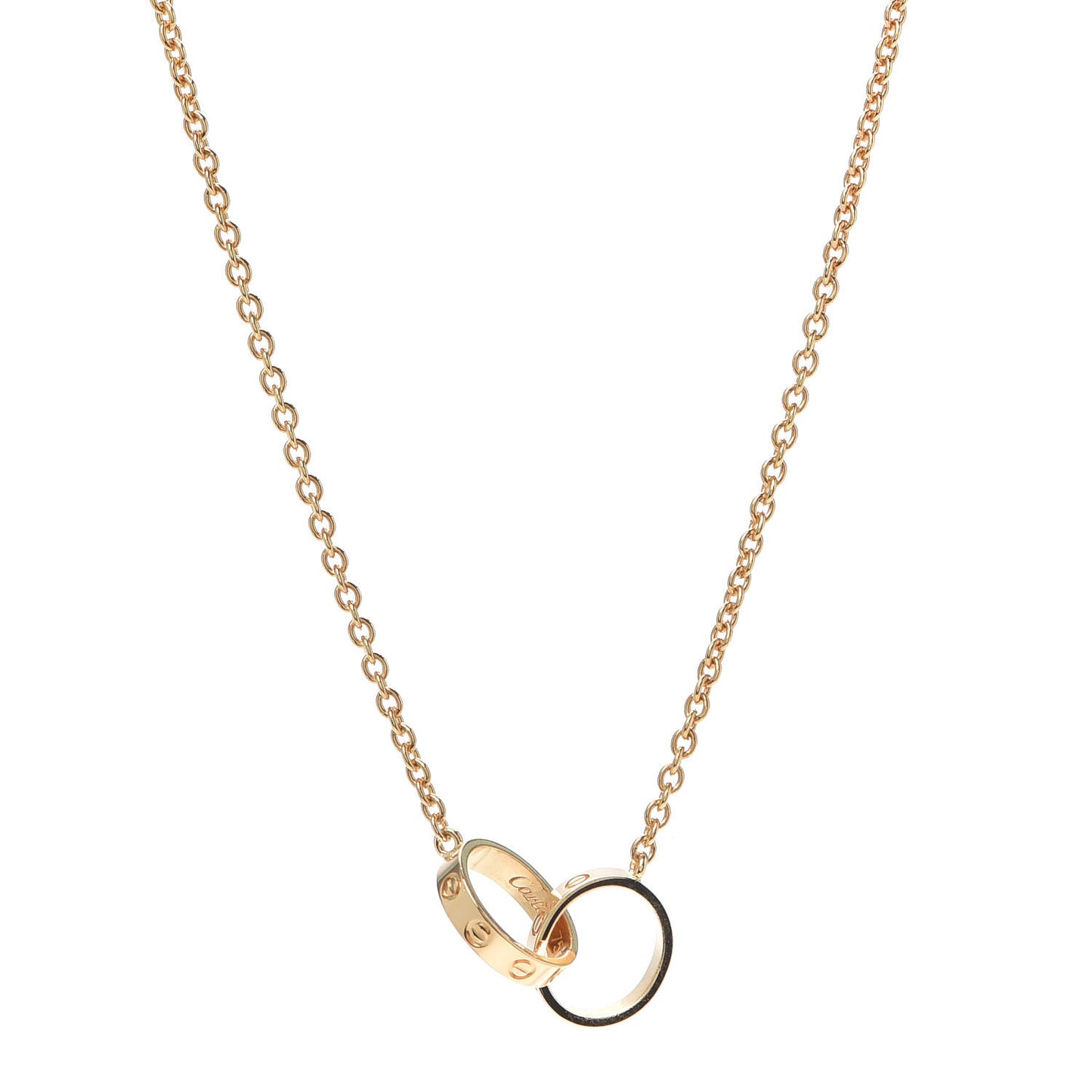 18K Yellow Gold Interlocking LOVE Necklace