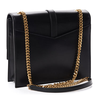 Saint Laurent Smooth Calfskin Monogram Medium Sulpice Shoulder Bag Black 3 of 10