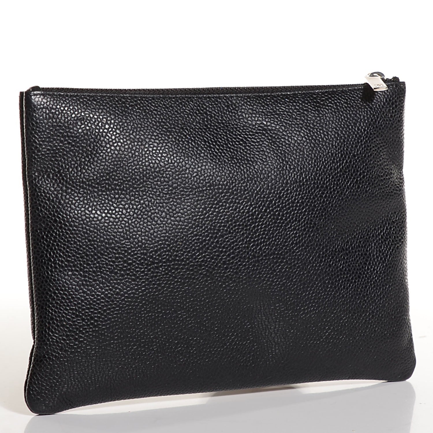 Chanel Caviar CC Flat Cosmetic Pouch Black 3 of 7