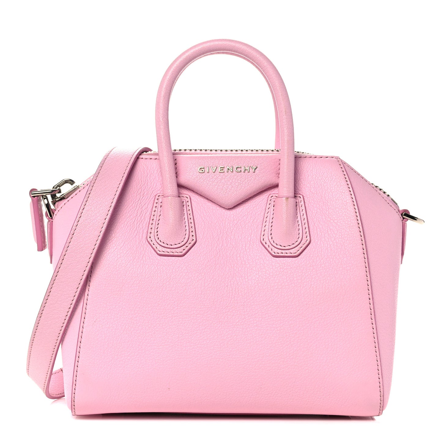 Sugar Goatskin Mini Antigona Bright Pink