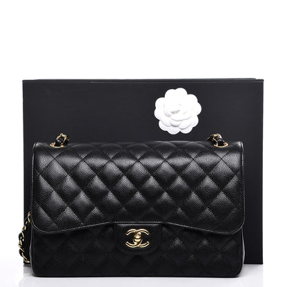 Chanel Caviar Quilted Jumbo Double Flap Black 9 of 9