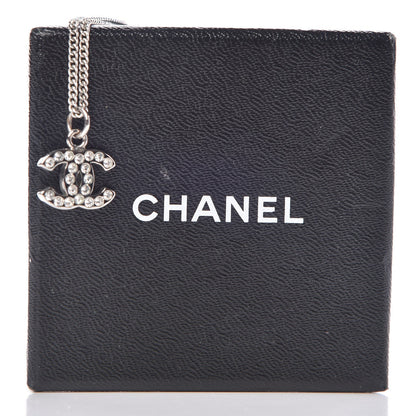 Chanel Crystal Timeless CC Necklace Silver 7 of 7
