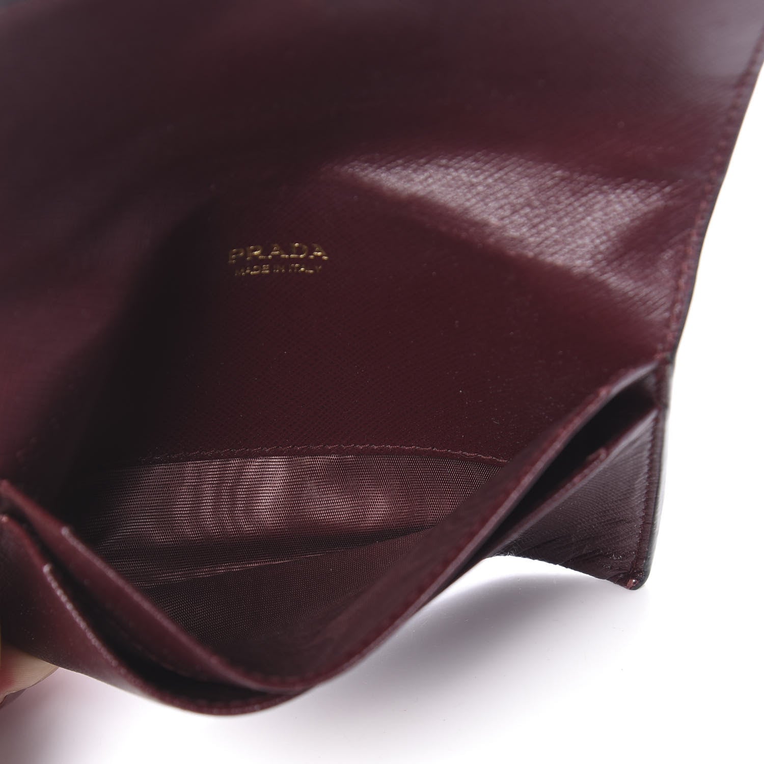 Prada Saffiano Greche Card Holder Granato Petalo Marmo 6 of 11
