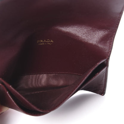 Prada Saffiano Greche Card Holder Granato Petalo Marmo 6 of 11