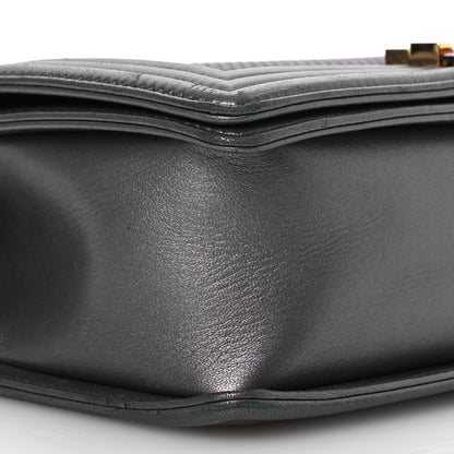 Chanel Lambskin Embossed Medium Boy Cube Flap Grey 10 of 16