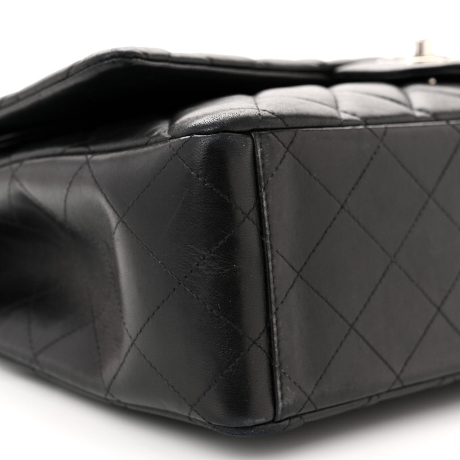 Chanel Lambskin Quilted Maxi Double Flap Black 9 of 12