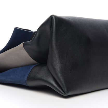 Celine Calfskin Suede All Soft Shoulder Bag Ocean Blue 8 of 9