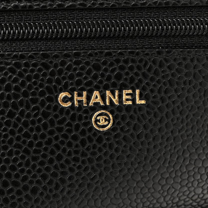 Chanel Caviar Quilted Wallet On Chain WOC Black 6 of 10