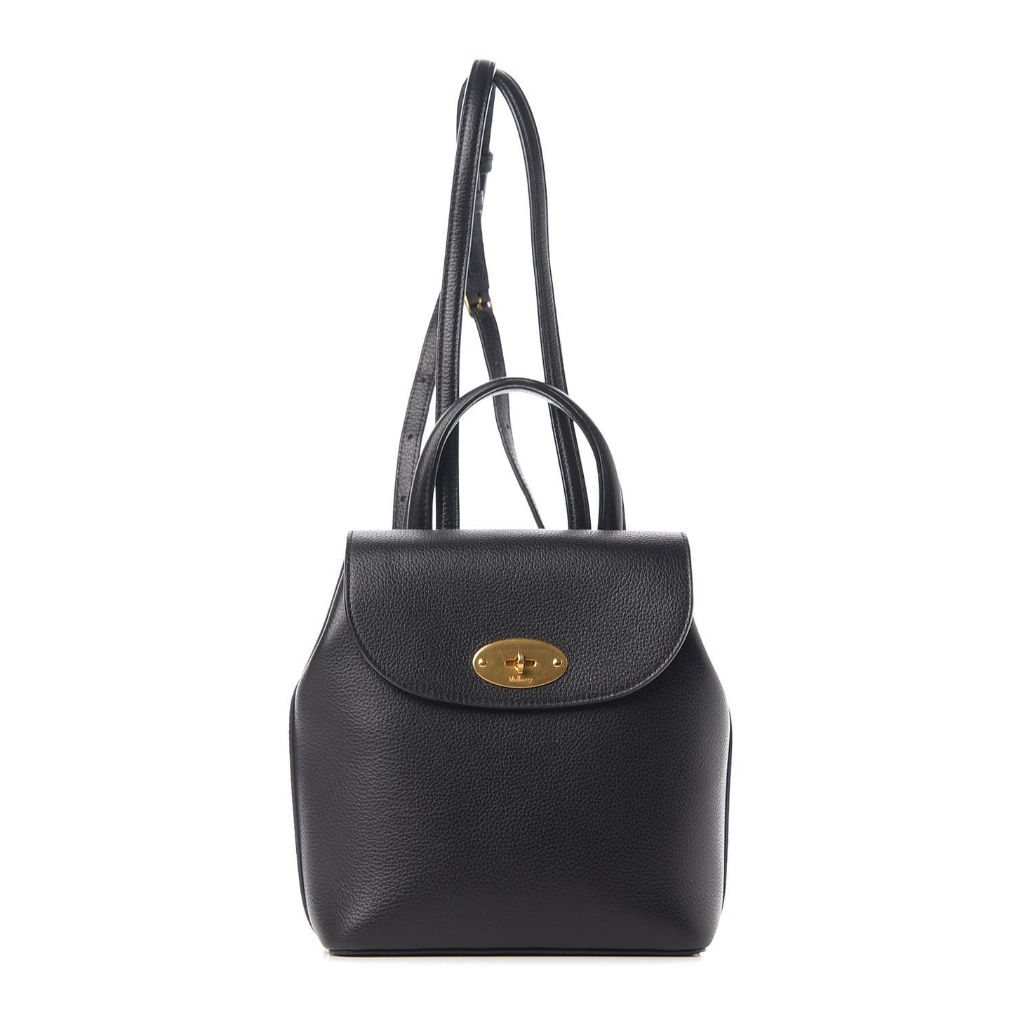 Classic Grain Calfskin Mini Bayswater Backpack Black