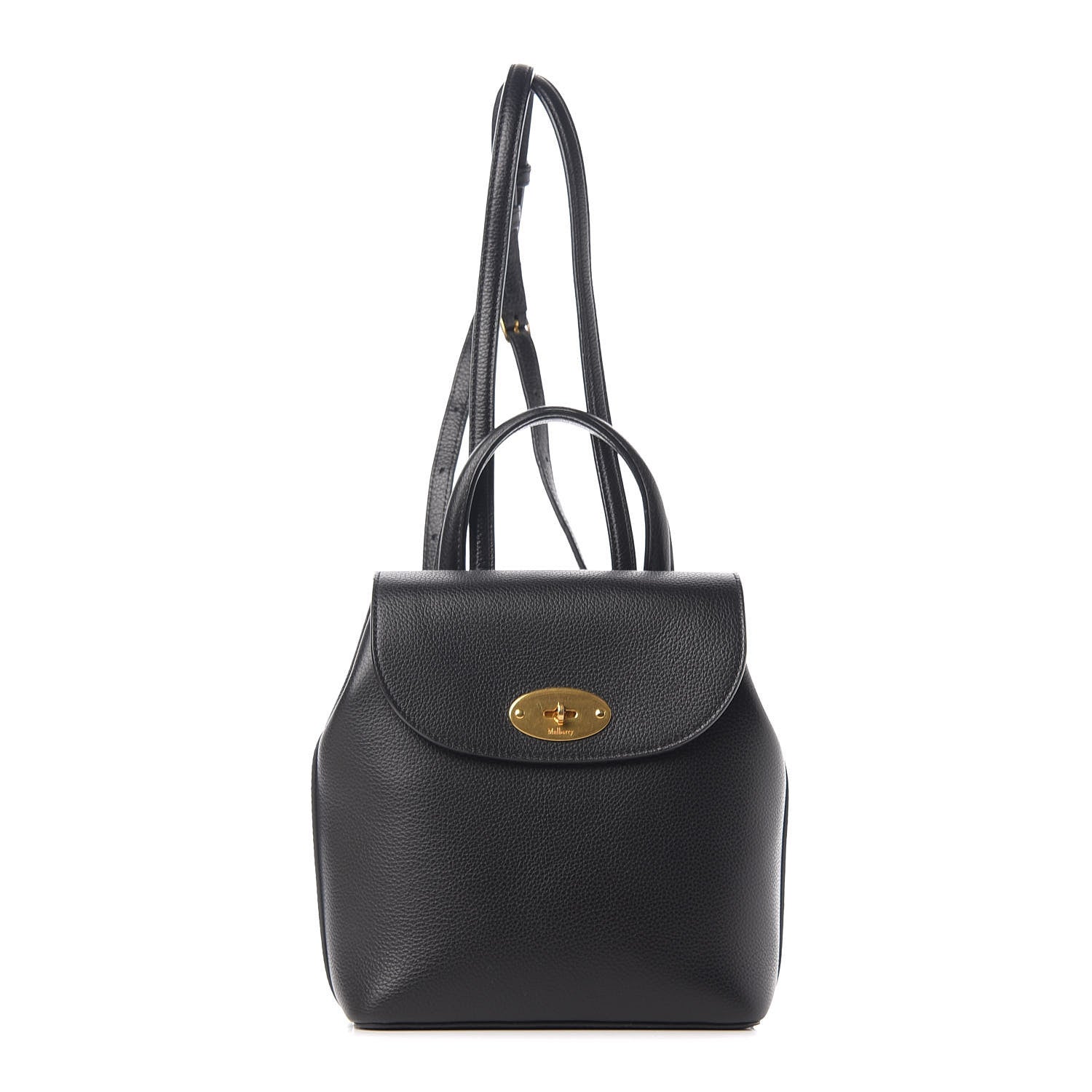 Mulberry Classic Grain Calfskin Mini Bayswater Backpack Black 1 of 8