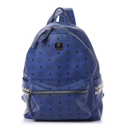 MCM Visetos Medium Side Stud Stark Backpack Blue 1 of 17