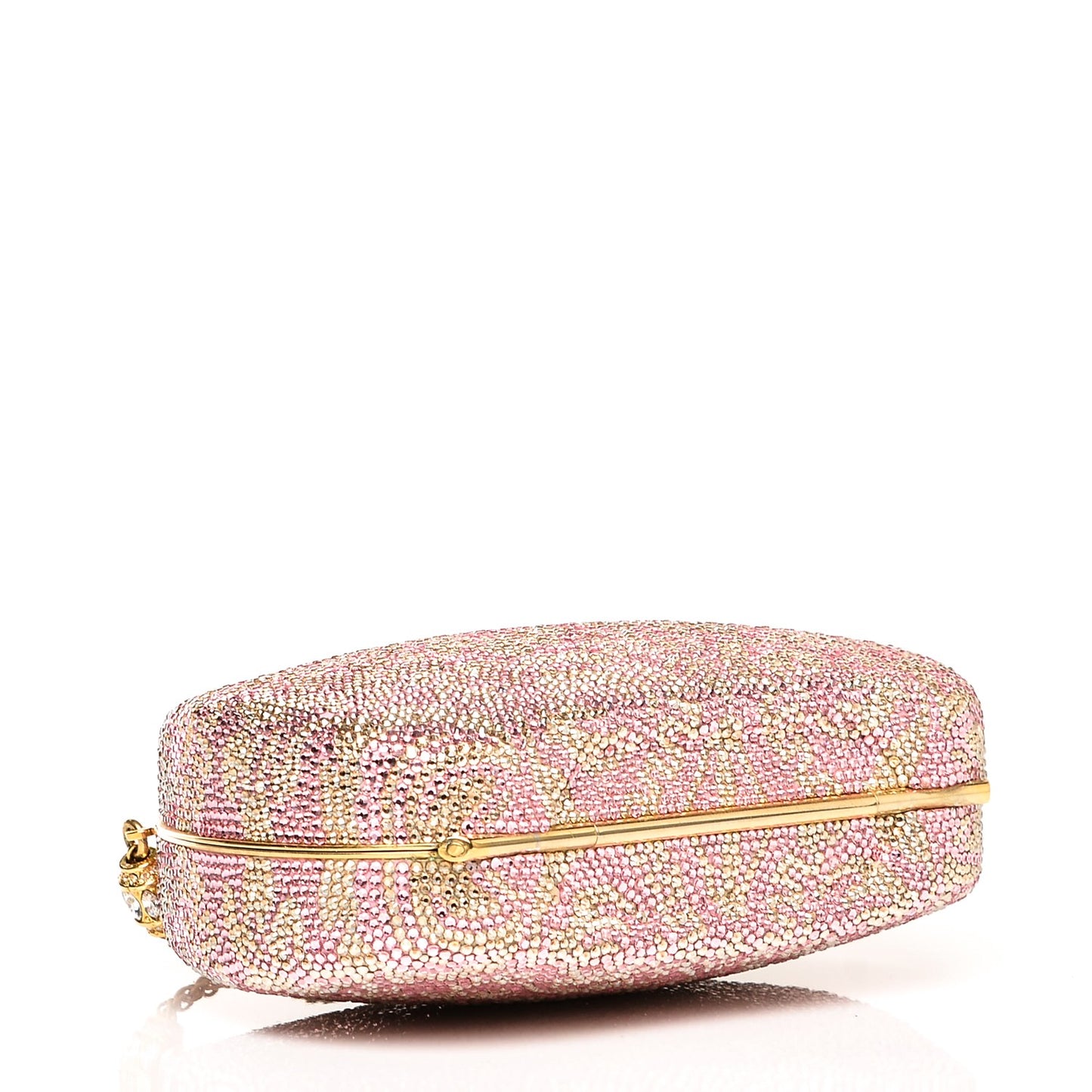 Swarovski Crystal Minaudière Clutch Pink Gold